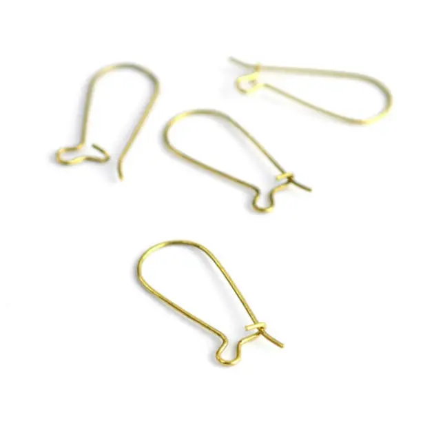 50pcs Nickel Free 25mm Raw Brass Long Hoop Earrings (ZE162)