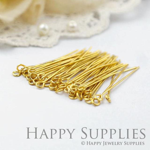 300pcs 35mm Long Golden Eyepins (10488)