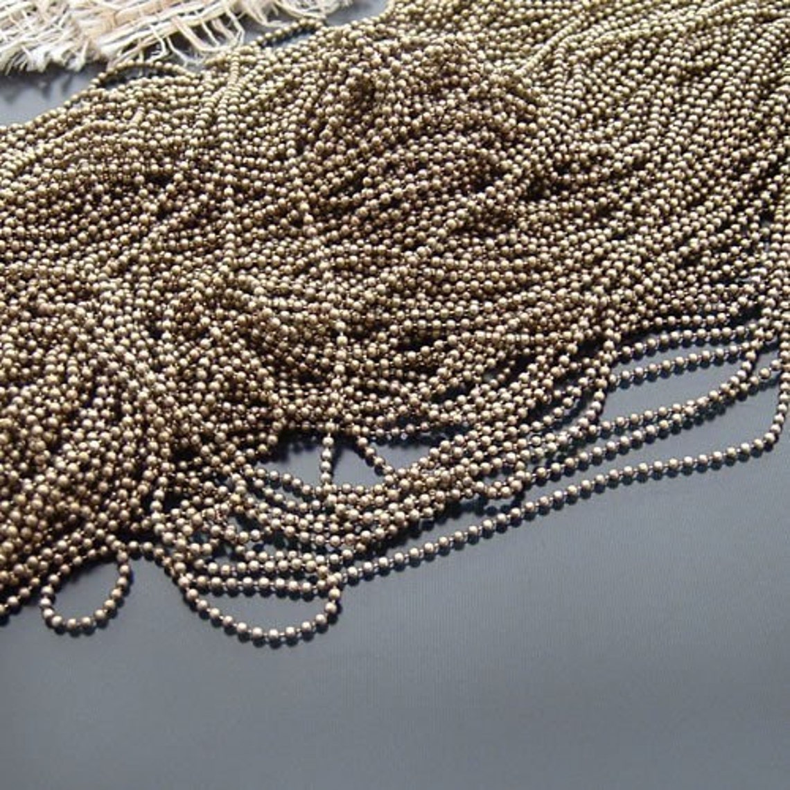 16.6 feet 1.2mm Antique Bronze Ball Bead Chains (20323)