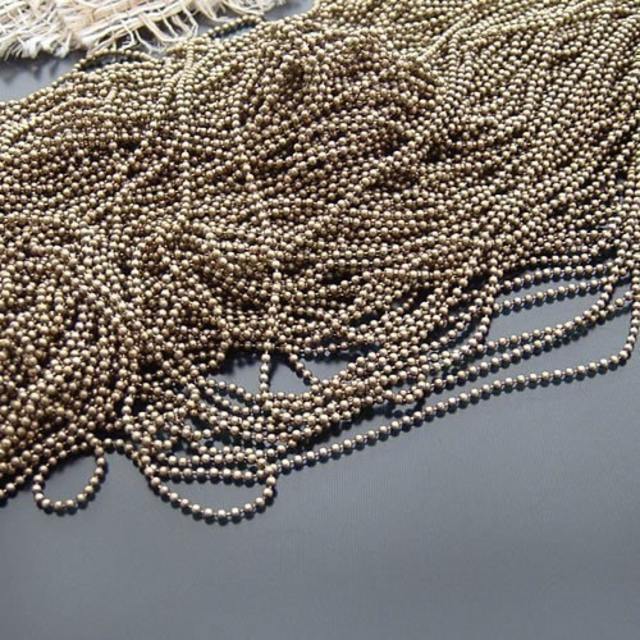 16.6 feet 1.2mm Antique Bronze Ball Bead Chains (20323)