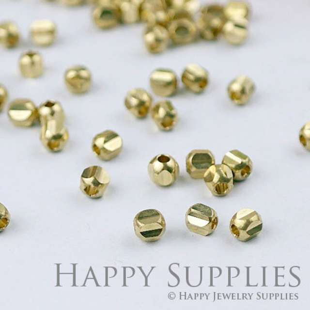 High Quality Raw Brass Star Cube Charms with a Hole/ Pendants Connector,Jewelry Supplies - 4x4x4mm(ZG170 )