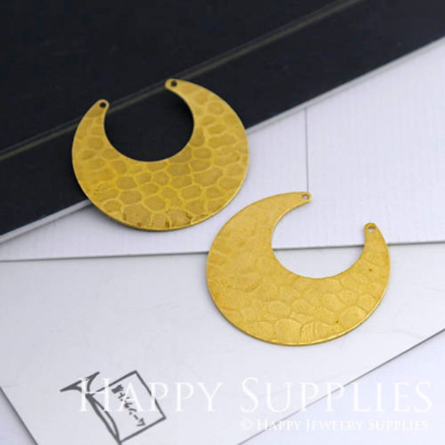 Brass Jewelry Charms,  Moon Raw Brass Earring Charms, Brass Jewelry Pendants, Raw Brass Jewelry Findings, Brass Pendants Jewelry Wholesale (ZG352)