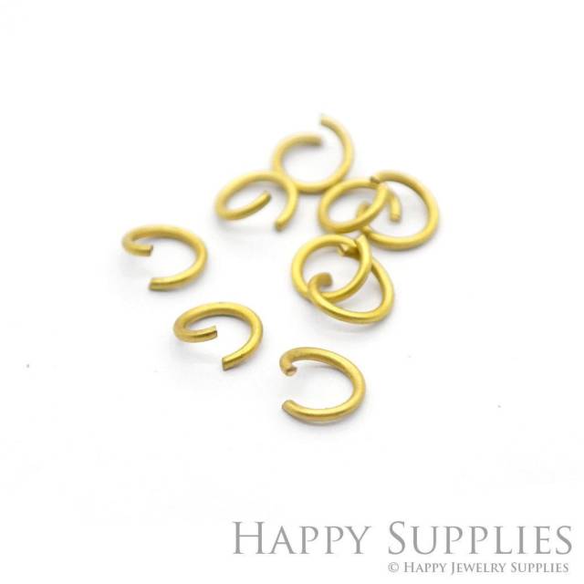 6.5mm Jump Rings - 250 Raw Brass Jump Rings - Brass Connectors - Jewelry Making - Necklace Jewelry Findings - 1.1X6.5mm (ZG363)