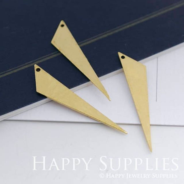 Brass Jewelry Charms, Triangle Raw Brass Earring Charms, Brass Jewelry Pendants, Raw Brass Jewelry Findings, Brass Pendants Jewelry Wholesale (ZG314)