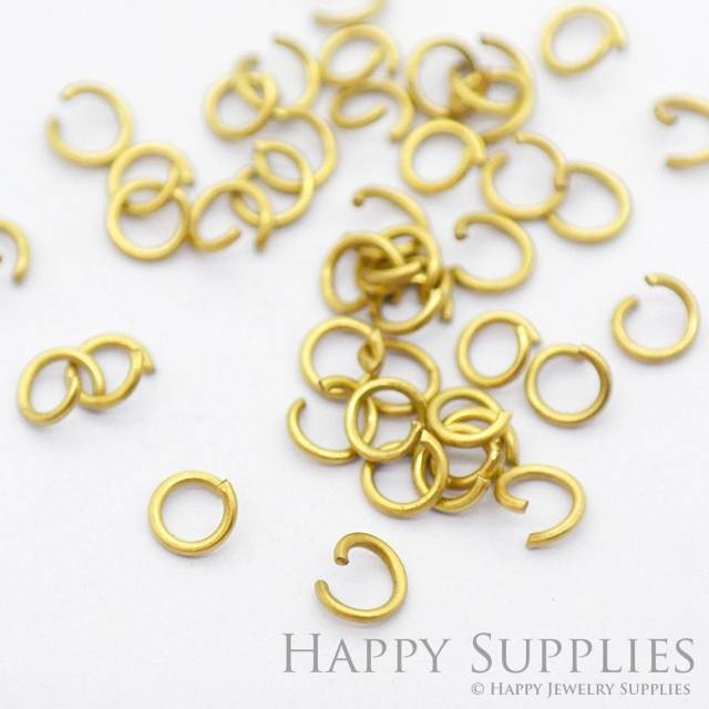 7.5mm Jump Rings - 250 Raw Brass Jump Rings - Brass Connectors - Jewelry Making - Necklace Jewelry Findings - 1.1X7.5mm (ZG311)