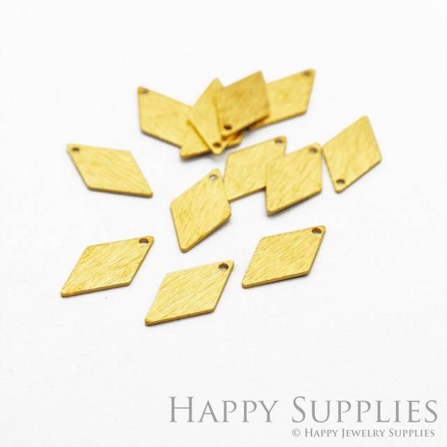 Brass Jewelry Charms,Textured Diamond Raw Brass Earring Charms, Brass Jewelry Pendants, Raw Brass Jewelry Findings, Brass Pendants Jewelry Wholesale (ZG310)