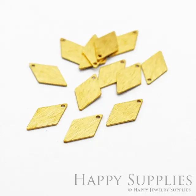 Brass Jewelry Charms,Textured Diamond Raw Brass Earring Charms, Brass Jewelry Pendants, Raw Brass Jewelry Findings, Brass Pendants Jewelry Wholesale (ZG310)