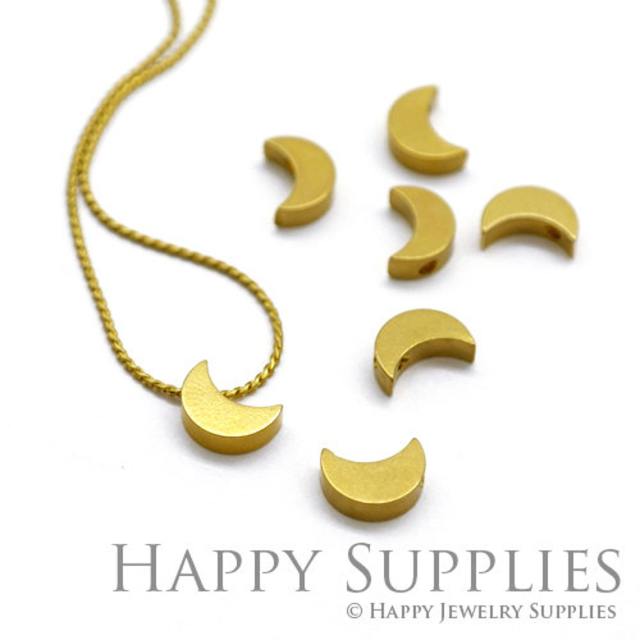 Brass Jewelry Charms, Moon Raw Brass Earring Charms, Brass Jewelry Pendants, Raw Brass Jewelry Findings, Brass Pendants Jewelry Wholesale (ZG218 )