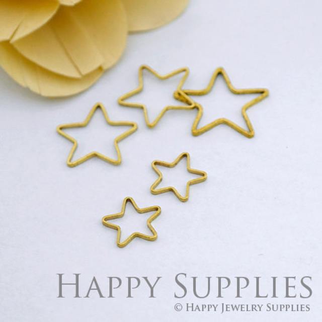 Brass Jewelry Charms, Star Raw Brass Earring Charms, Brass Jewelry Pendants, Raw Brass Jewelry Findings, Brass Pendants Jewelry Wholesale (ZG147)