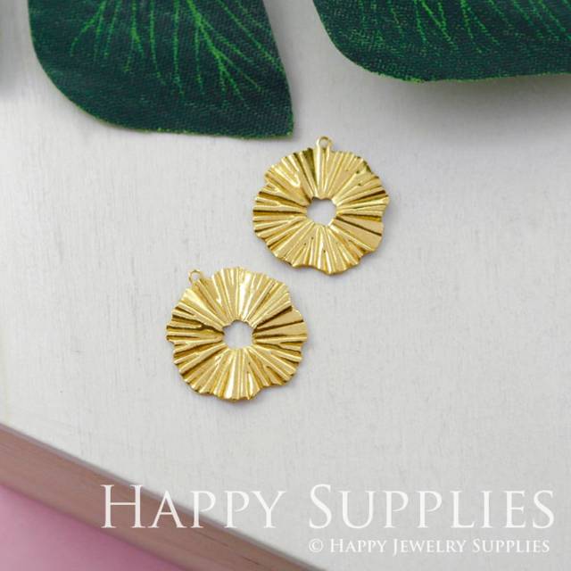 Brass Jewelry Charms, Round Raw Brass Earring Charms, Brass Jewelry Pendants, Raw Brass Jewelry Findings, Brass Pendants Jewelry Wholesale (ZG359)