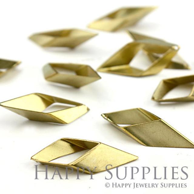 Brass Jewelry Charms, Rhombus Raw Brass Earring Charms, Brass Jewelry Pendants, Raw Brass Jewelry Findings, Brass Pendants Jewelry Wholesale (ZG144)