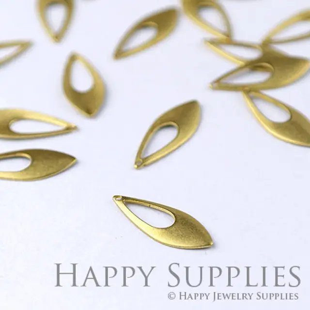 Brass Jewelry Charms, Tear Drop Raw Brass Earring Charms, Brass Jewelry Pendants, Raw Brass Jewelry Findings, Brass Pendants Jewelry Wholesale (ZG184)