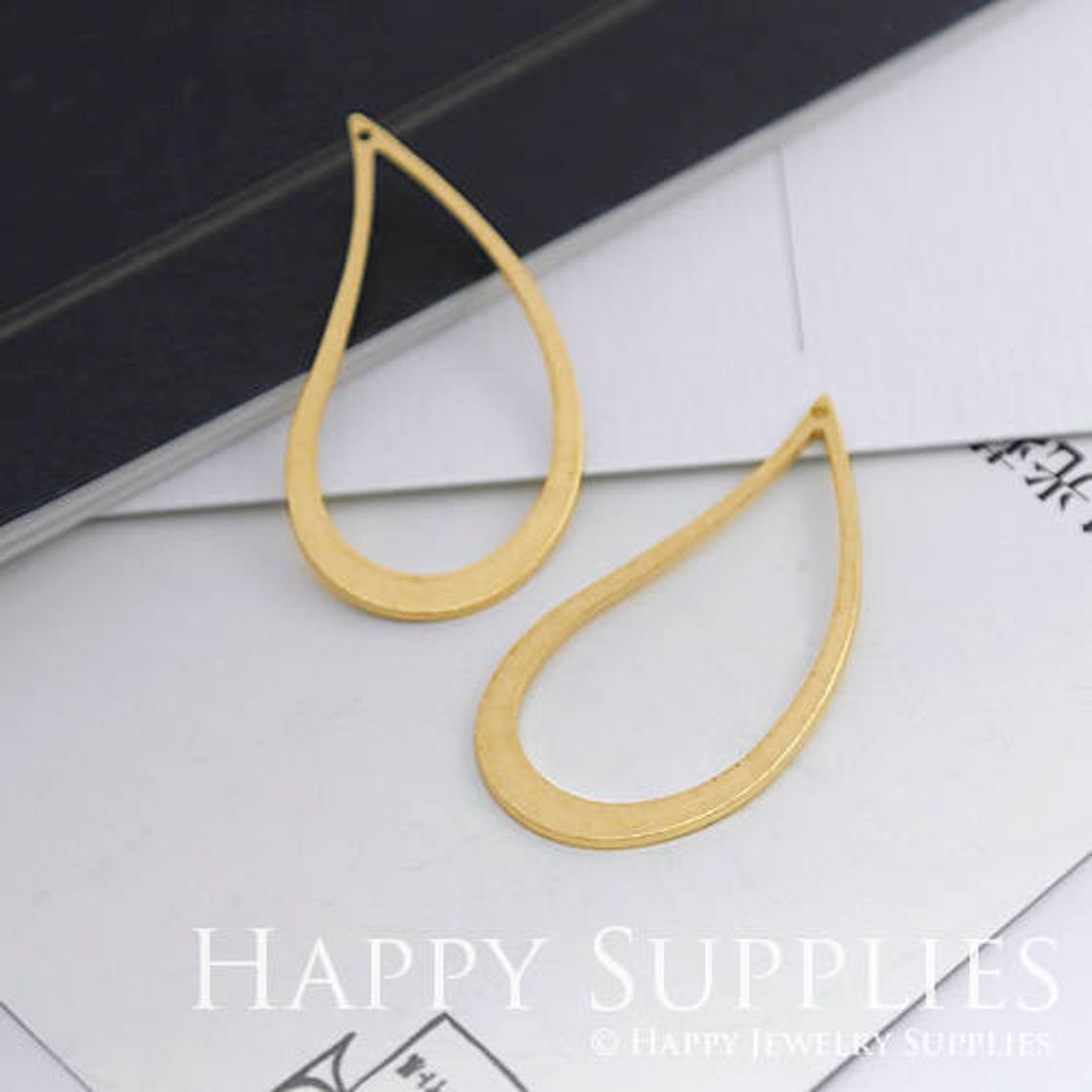 Brass Jewelry Charms, Teardrop Raw Brass Earring Charms, Brass Jewelry Pendants, Raw Brass Jewelry Findings, Brass Pendants Jewelry Wholesale (ZG312)