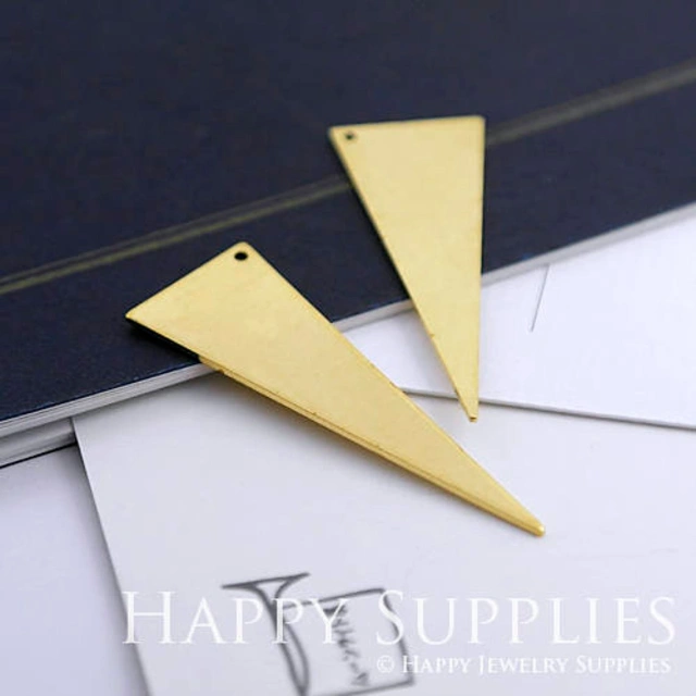 Brass Jewelry Charms, Triangle Raw Brass Earring Charms, Brass Jewelry Pendants, Raw Brass Jewelry Findings, Brass Pendants Jewelry Wholesale (ZG301)