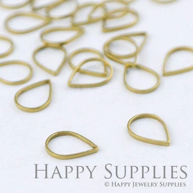 Brass Jewelry Charms, Teardrop Raw Brass Earring Charms, Brass Jewelry Pendants, Raw Brass Jewelry Findings, Brass Pendants Jewelry Wholesale (ZG171)