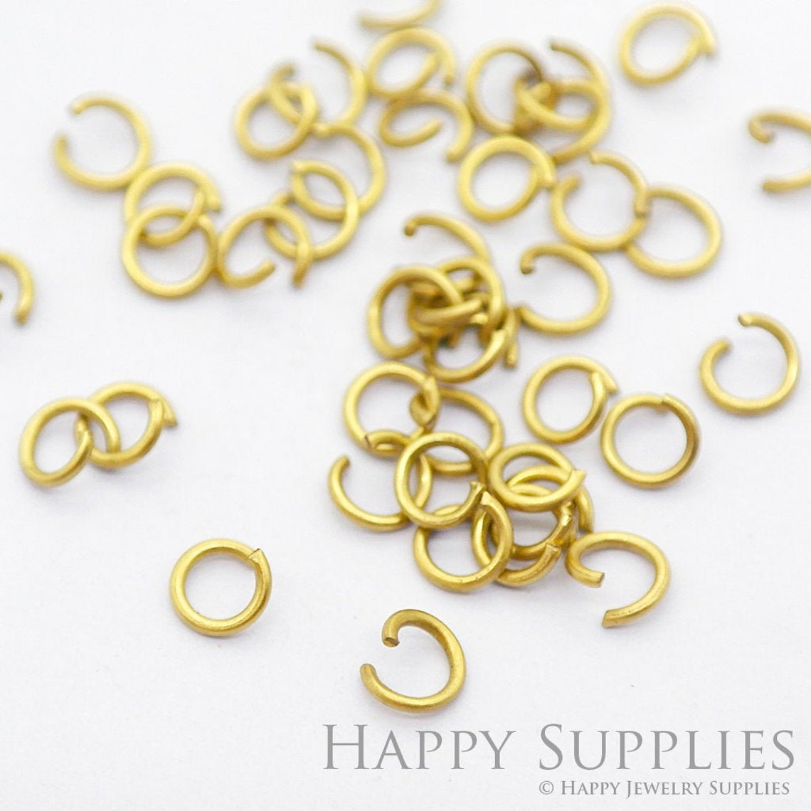 4mm Jump Rings - 500 Raw Brass Jump Rings - Brass Connectors - Jewelry Making - Necklace Jewelry Findings - 0.6X4mm (ZG361)