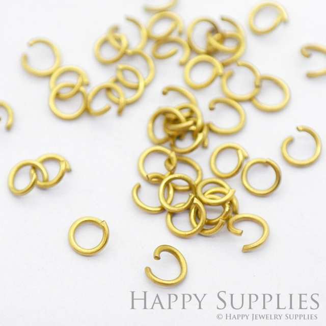 4mm Jump Rings - 500 Raw Brass Jump Rings - Brass Connectors - Jewelry Making - Necklace Jewelry Findings - 0.6X4mm (ZG361)