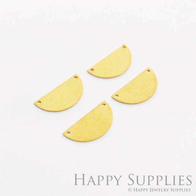 Brass Jewelry Charms, Semicircle Raw Brass Earring Charms, Brass Jewelry Pendants, Raw Brass Jewelry Findings, Brass Pendants Jewelry Wholesale (ZG354-S)