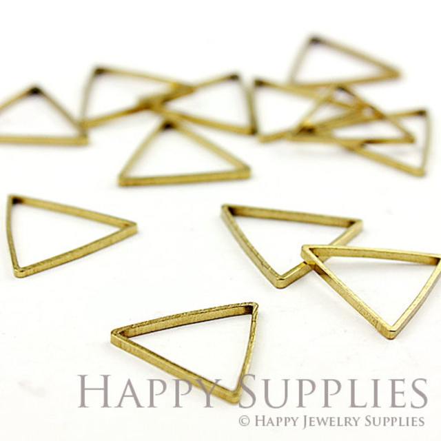 Brass Jewelry Charms, Triangle Raw Brass Earring Charms, Brass Jewelry Pendants, Raw Brass Jewelry Findings, Brass Pendants Jewelry Wholesale (ZG146)