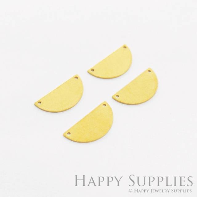 Brass Jewelry Charms, Semicircle Raw Brass Earring Charms, Brass Jewelry Pendants, Raw Brass Jewelry Findings, Brass Pendants Jewelry Wholesale (ZG354-M)