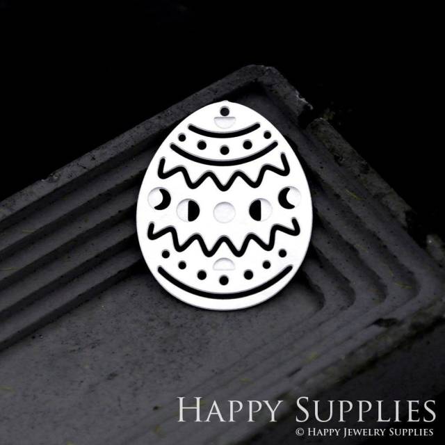 Stainless Steel Jewelry Charms, Easter Eggs Stainless Steel Earring Charms, Stainless Steel Silver Jewelry Pendants, Stainless Steel Silver Jewelry Findings, Stainless Steel Pendants Jewelry Wholesale (SSD1776)