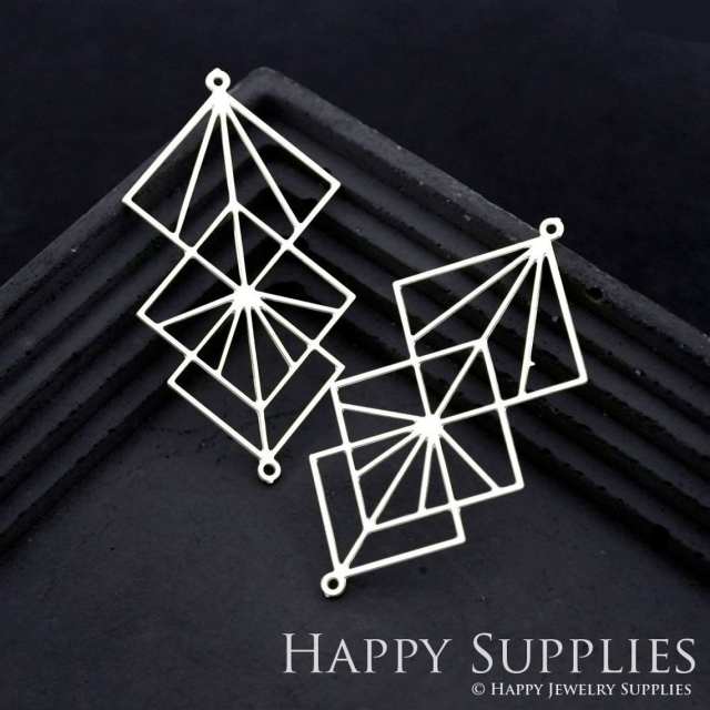 Stainless Steel Jewelry Charms, Diamond Geometric Stainless Steel Earring Charms, Stainless Steel Silver Jewelry Pendants, Stainless Steel Silver Jewelry Findings, Stainless Steel Pendants Jewelry Wholesale (SSD1791)