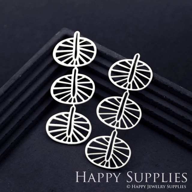 Stainless Steel Jewelry Charms, Leaves Stainless Steel Earring Charms, Stainless Steel Silver Jewelry Pendants, Stainless Steel Silver Jewelry Findings, Stainless Steel Pendants Jewelry Wholesale (SSD1807)