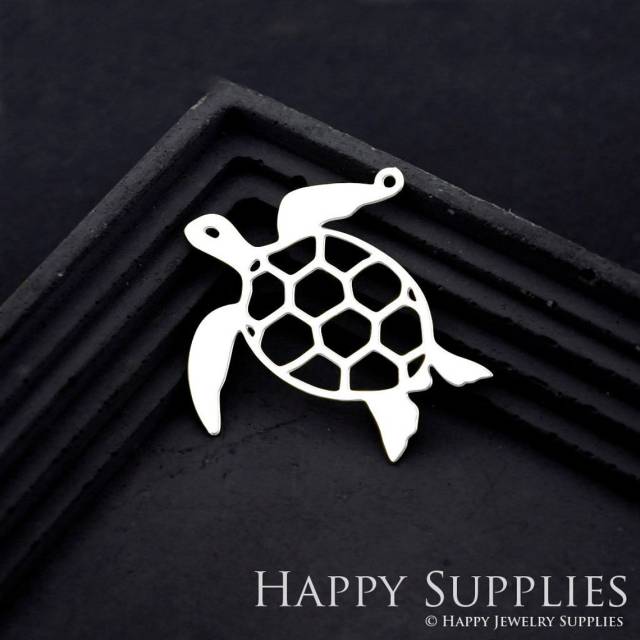 Stainless Steel Jewelry Charms, Turtle Stainless Steel Earring Charms, Stainless Steel Silver Jewelry Pendants, Stainless Steel Silver Jewelry Findings, Stainless Steel Pendants Jewelry Wholesale (SSD1811)