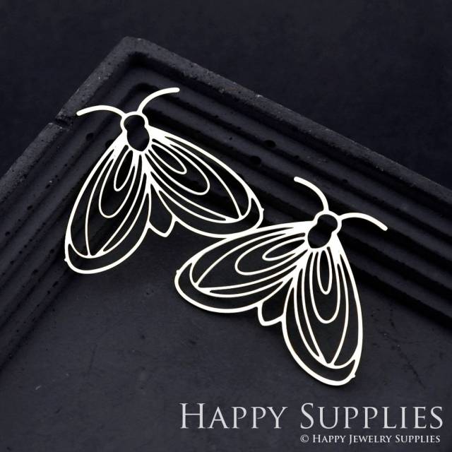 Stainless Steel Jewelry Charms, Geometric Moth Stainless Steel Earring Charms, Stainless Steel Silver Jewelry Pendants, Stainless Steel Silver Jewelry Findings, Stainless Steel Pendants Jewelry Wholesale (SSD1773)