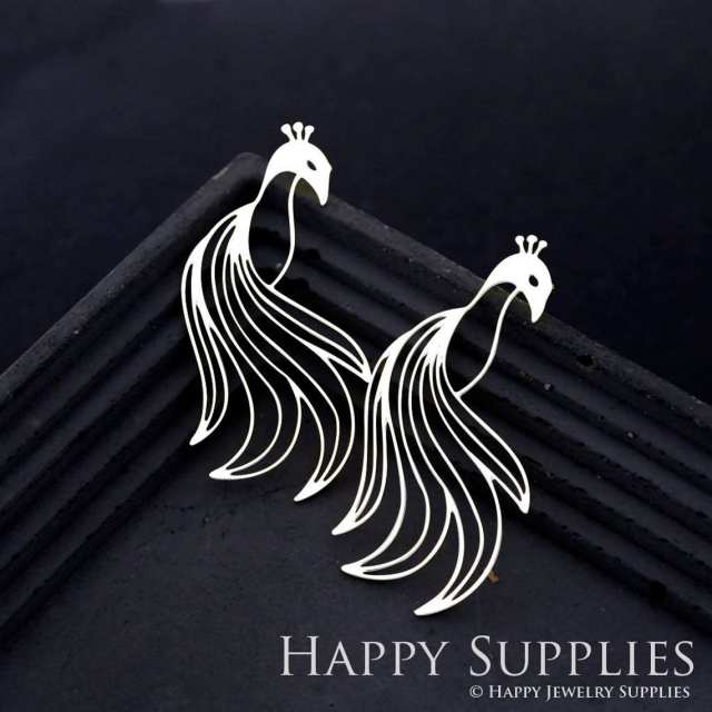 Stainless Steel Jewelry Charms, Peacock Stainless Steel Earring Charms, Stainless Steel Silver Jewelry Pendants, Stainless Steel Silver Jewelry Findings, Stainless Steel Pendants Jewelry Wholesale (SSD1821)