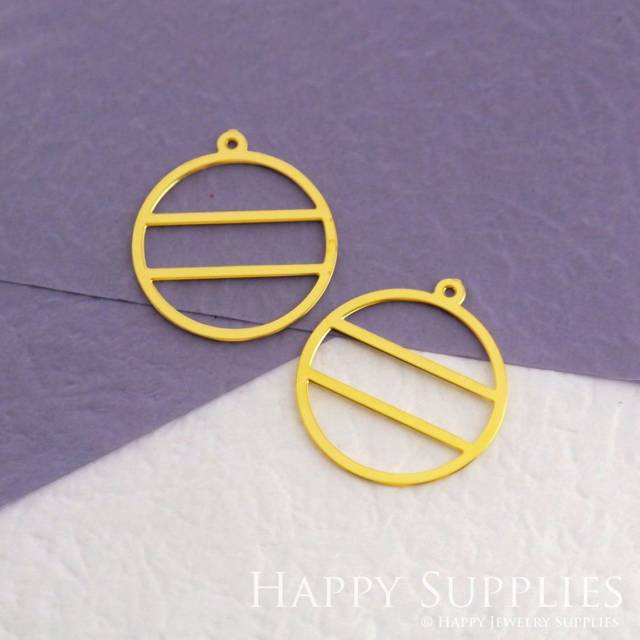 Brass Jewelry Charms, Circle  Raw Brass Earring Charms, Brass Jewelry Pendants, Raw Brass Jewelry Findings, Brass Pendants Jewelry Wholesale (RD1856)