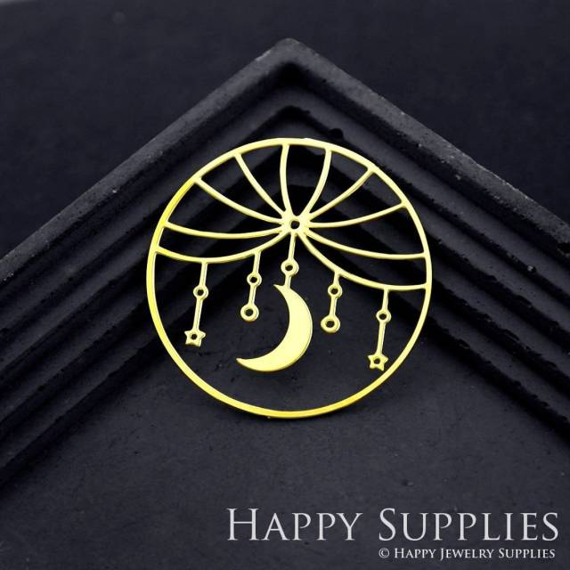 Brass Jewelry Charms, Starry Sky Raw Brass Earring Charms, Brass Jewelry Pendants, Raw Brass Jewelry Findings, Brass Pendants Jewelry Wholesale (RD1818)