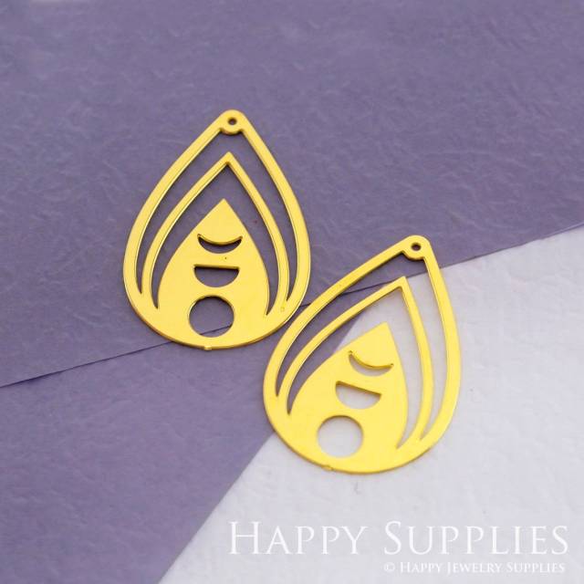 Brass Jewelry Charms, Drop Raw Brass Earring Charms, Brass Jewelry Pendants, Raw Brass Jewelry Findings, Brass Pendants Jewelry Wholesale (RD1858)