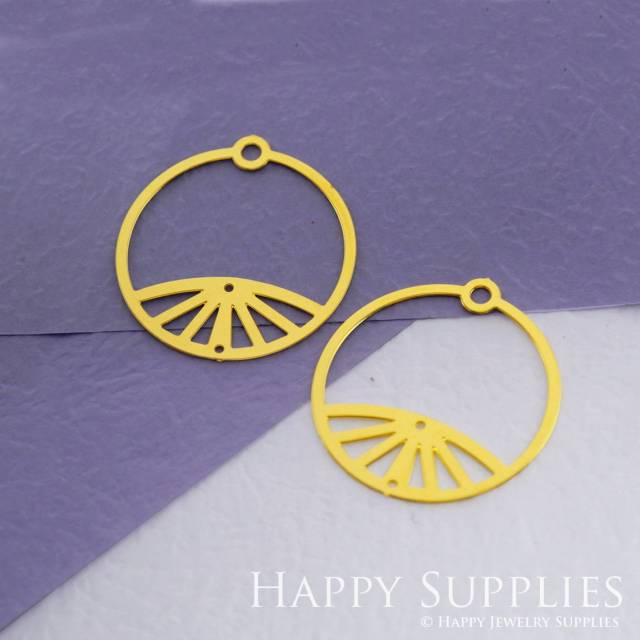 Brass Jewelry Charms, Circle  Raw Brass Earring Charms, Brass Jewelry Pendants, Raw Brass Jewelry Findings, Brass Pendants Jewelry Wholesale (RD1853)