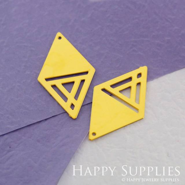 Brass Jewelry Charms, Geometric Raw Brass Earring Charms, Brass Jewelry Pendants, Raw Brass Jewelry Findings, Brass Pendants Jewelry Wholesale (RD1863)