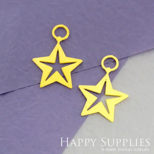 Brass Jewelry Charms, Star Geometry Raw Brass Earring Charms, Brass Jewelry Pendants, Raw Brass Jewelry Findings, Brass Pendants Jewelry Wholesale (RD1871)