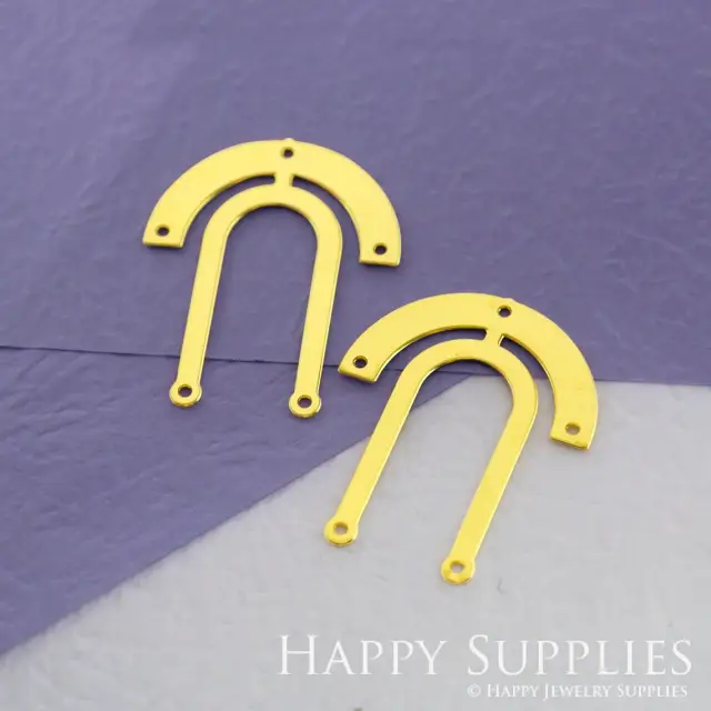 Brass Jewelry Charms, Semicircle Raw Brass Earring Charms, Brass Jewelry Pendants, Raw Brass Jewelry Findings, Brass Pendants Jewelry Wholesale (RD1861)