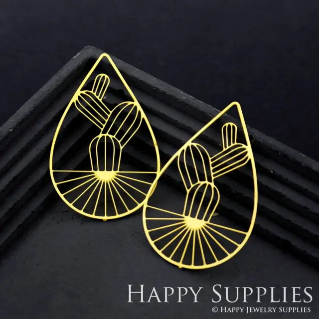 Brass Jewelry Charms, Drop Raw Brass Earring Charms, Brass Jewelry Pendants, Raw Brass Jewelry Findings, Brass Pendants Jewelry Wholesale (RD1906)