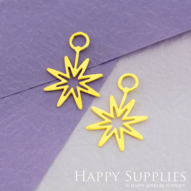 Brass Jewelry Charms, Star Geometry Raw Brass Earring Charms, Brass Jewelry Pendants, Raw Brass Jewelry Findings, Brass Pendants Jewelry Wholesale (RD1881)