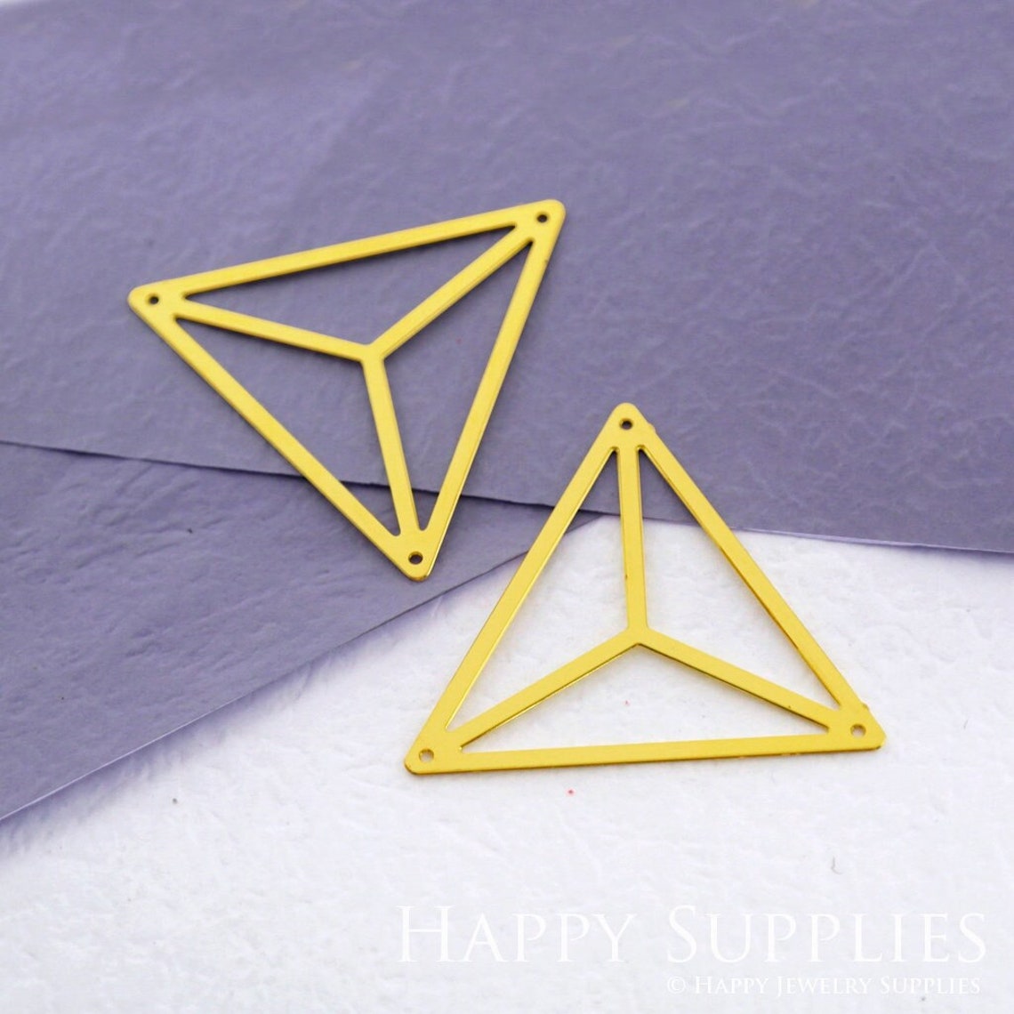 Brass Jewelry Charms, Triangle Raw Brass Earring Charms, Brass Jewelry Pendants, Raw Brass Jewelry Findings, Brass Pendants Jewelry Wholesale (RD1864)