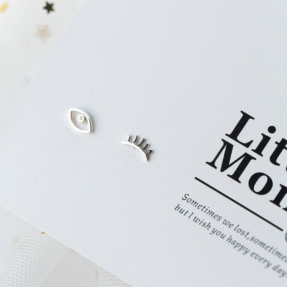 Stud Earrings,Sterling Silver Stud Earrings,Tiny Stud Earrings,Minimalist Earrings,Earrings Studs,Earring Findings,Eye Earrings (YER083)