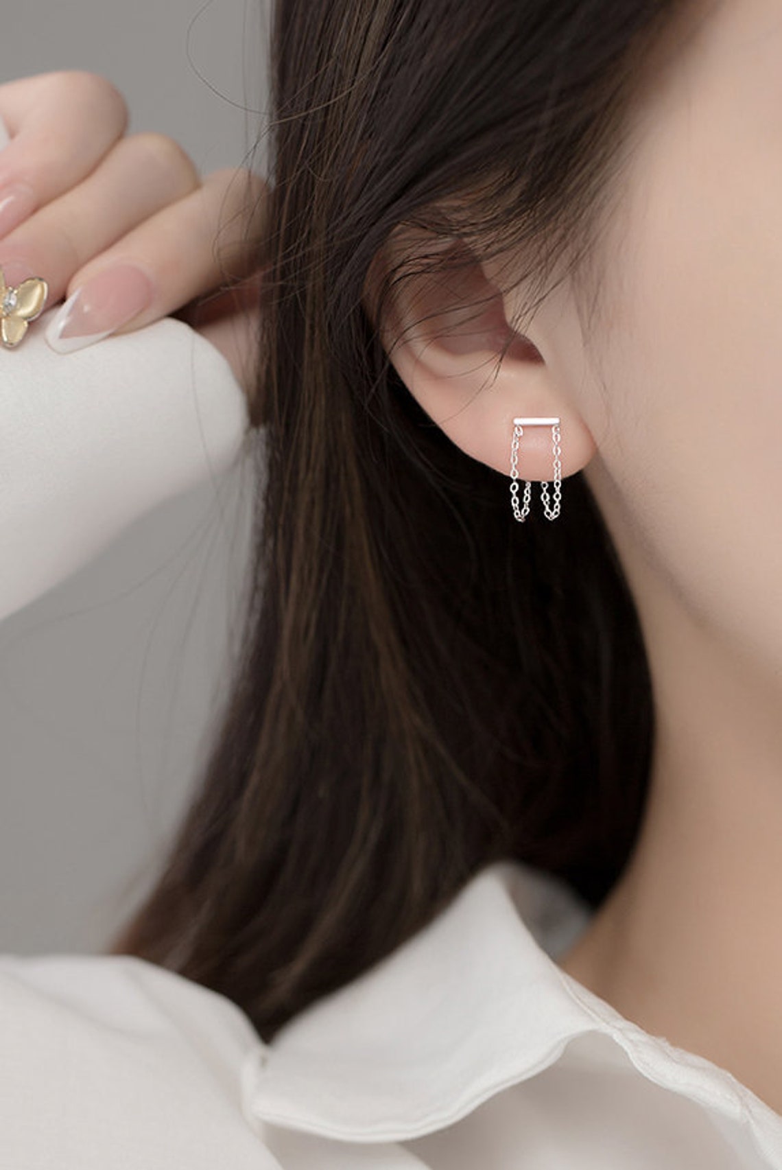 Stud Earrings,Sterling Silver Stud Earrings,Tiny Stud Earrings,Minimalist Earrings,Earrings Studs,Earring Findings, Stick Earrings(YER039)