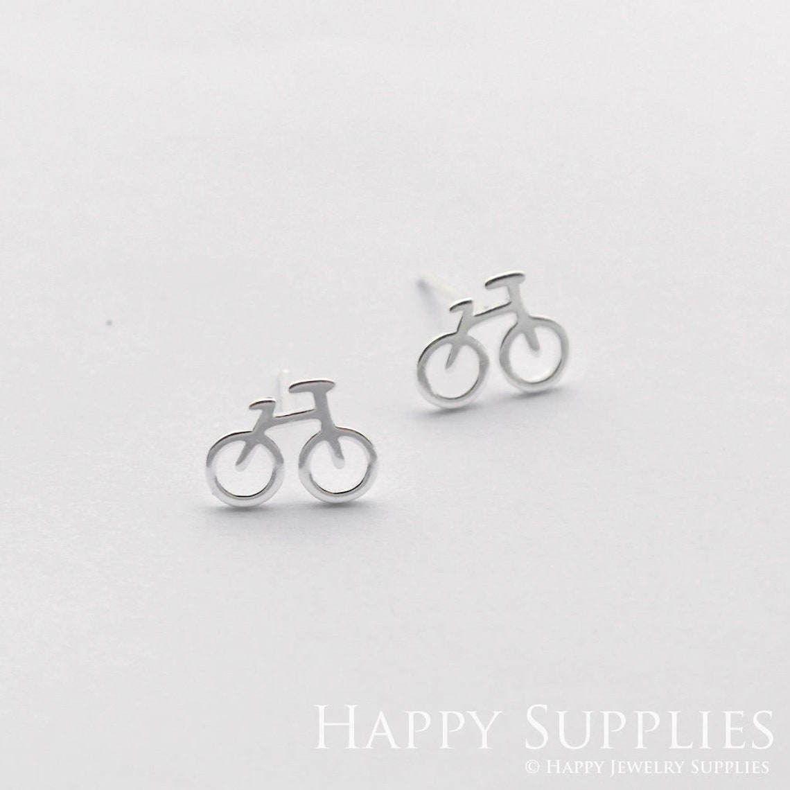 Stud Earrings,Sterling Silver Stud Earrings,Tiny Stud Earrings,Minimalist Earrings,Earrings Studs,Earring Findings,Bicycle Earrings(YER038)
