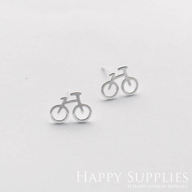 Stud Earrings,Sterling Silver Stud Earrings,Tiny Stud Earrings,Minimalist Earrings,Earrings Studs,Earring Findings,Bicycle Earrings(ZE328)