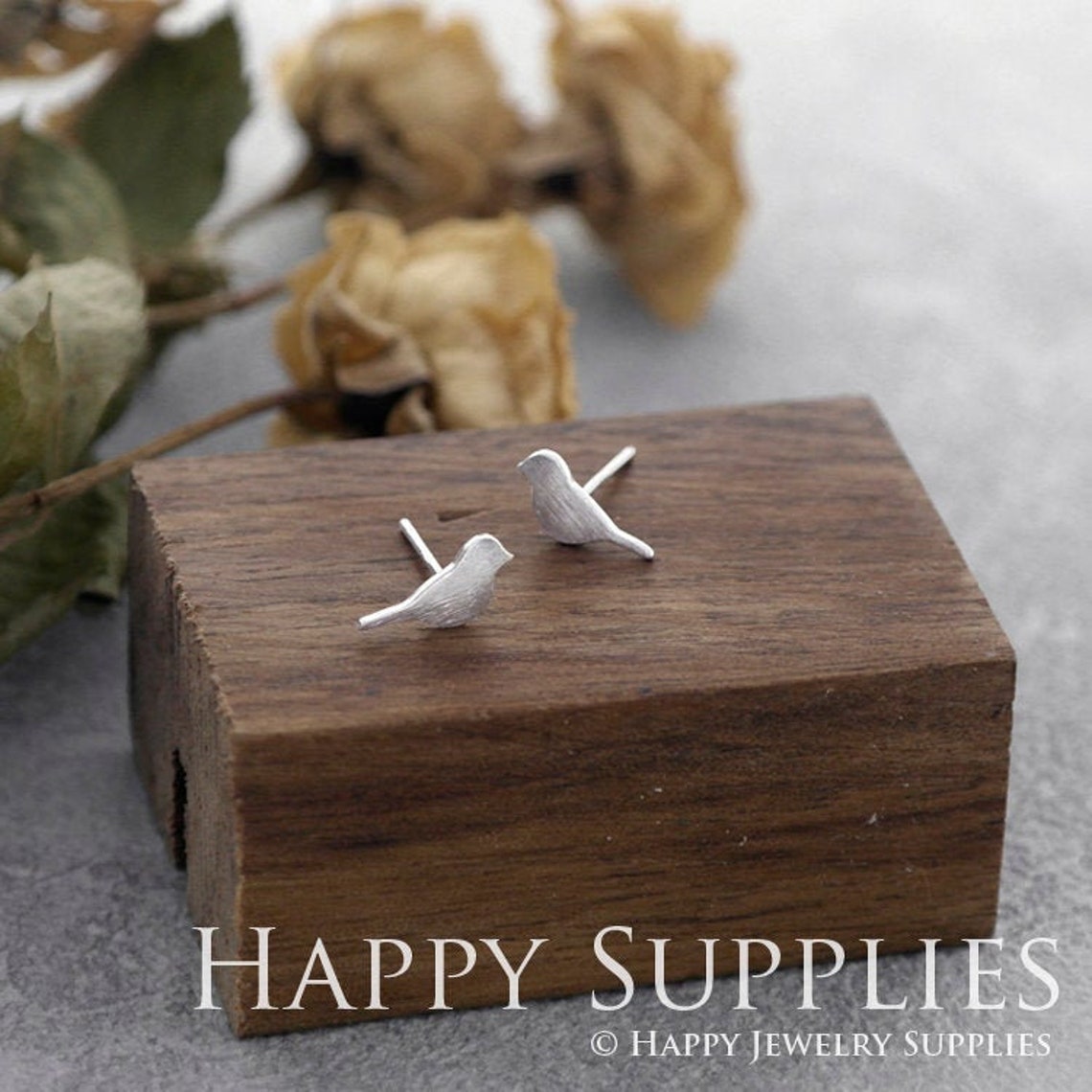 1 Pair Sterling Silver Bird Stud Earring / Geometry Jewelry / Everyday Jewelry / Perfect Gift For Her (YER009)