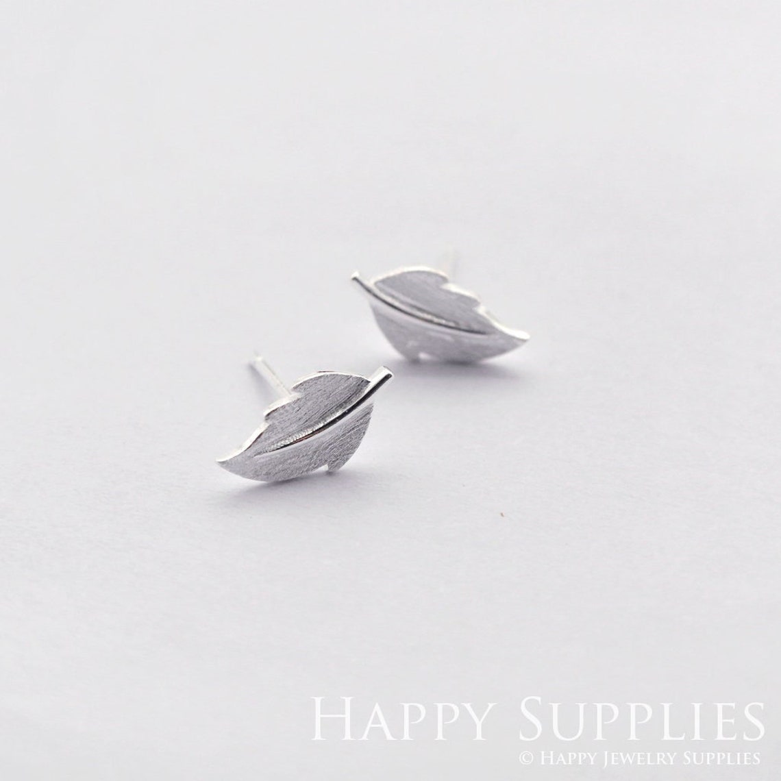 Stud Earrings,Sterling Silver Stud Earrings,Tiny Stud Earrings,Minimalist Earrings,Earrings Studs,Earring Findings,Leaves Earrings(YER058)