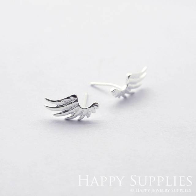 Stud Earrings,Sterling Silver Stud Earrings,Tiny Stud Earrings,Minimalist Earrings,Earrings Studs,Earring Findings,Wing Earrings(ZE315)