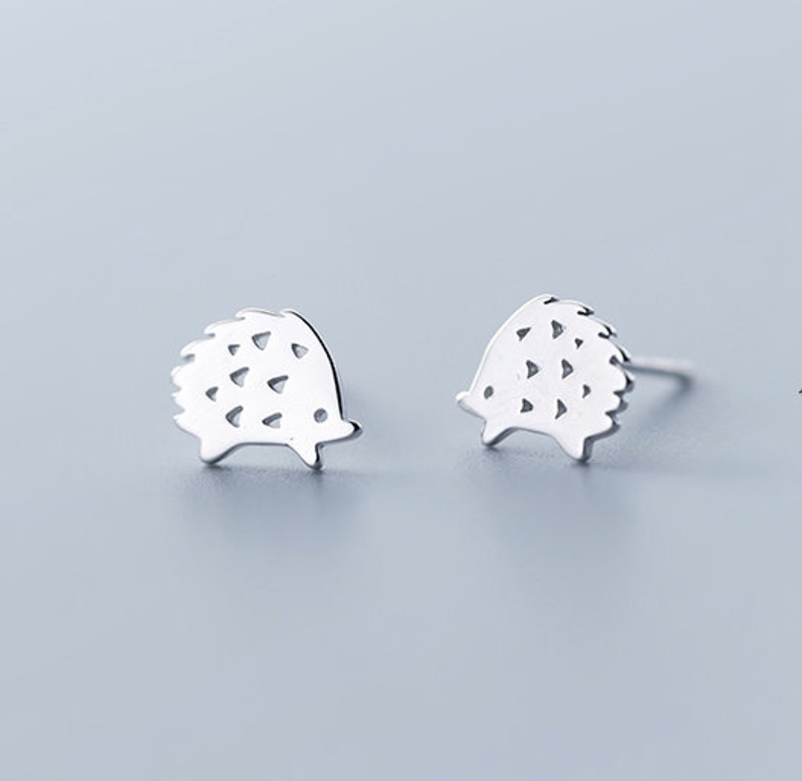 Stud Earrings,Sterling Silver Stud Earrings,Tiny Stud Earrings,Minimalist Earrings,Earrings Studs,Earring Findings,Hedgehog Earrings (YER081)