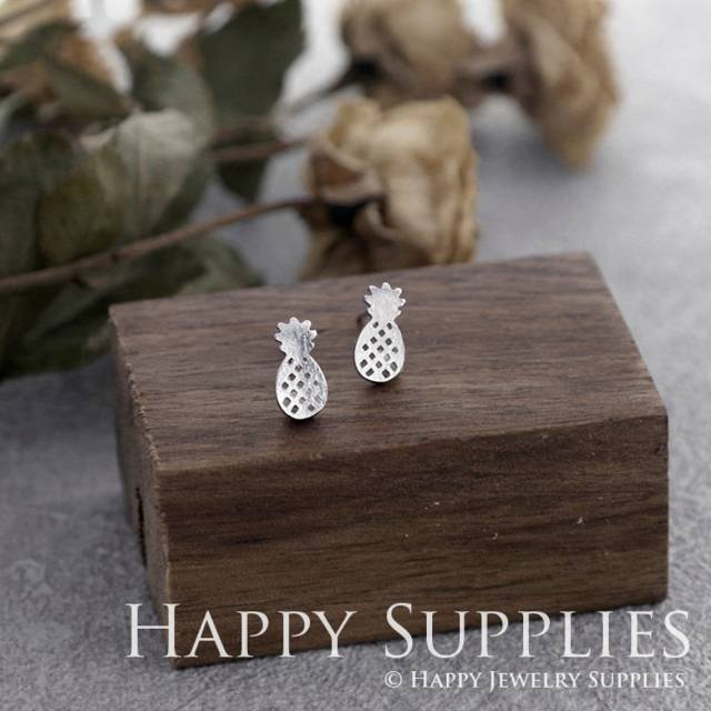 1 Pair Sterling Silver Pineapple Stud Earring / Geometry Jewelry / Everyday Jewelry / Perfect Gift For Her (ZE230)