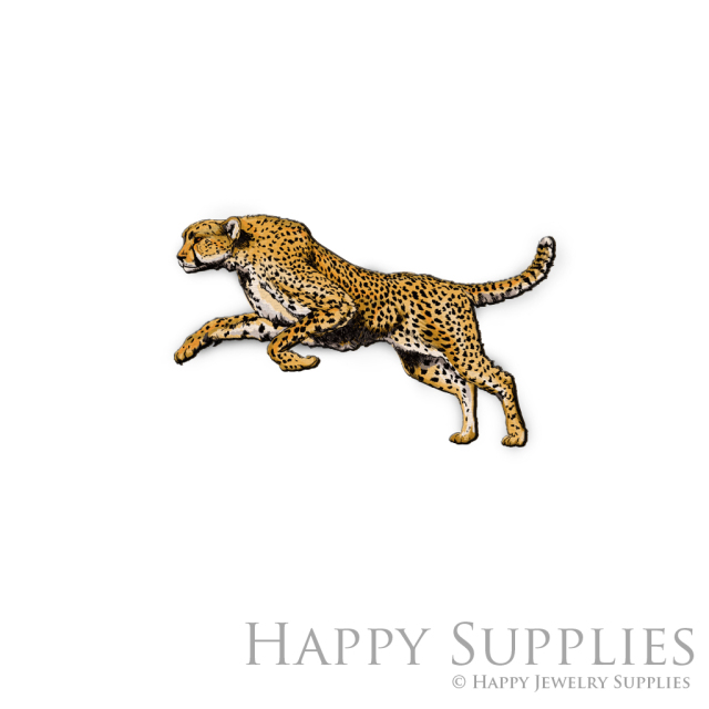 Handmade Jewelry Making Supplies Beads Cut Wooden Charm Leopard For DIY Necklace Earring Brooch (CW648)